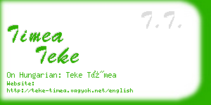 timea teke business card